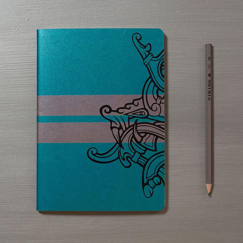 Viking A5 Ego Notebook - Aura Ocean Green Whale Grey