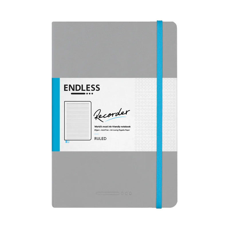 Endless Recorder Notebook - A5 Ruled Mountain Snow Regalia
