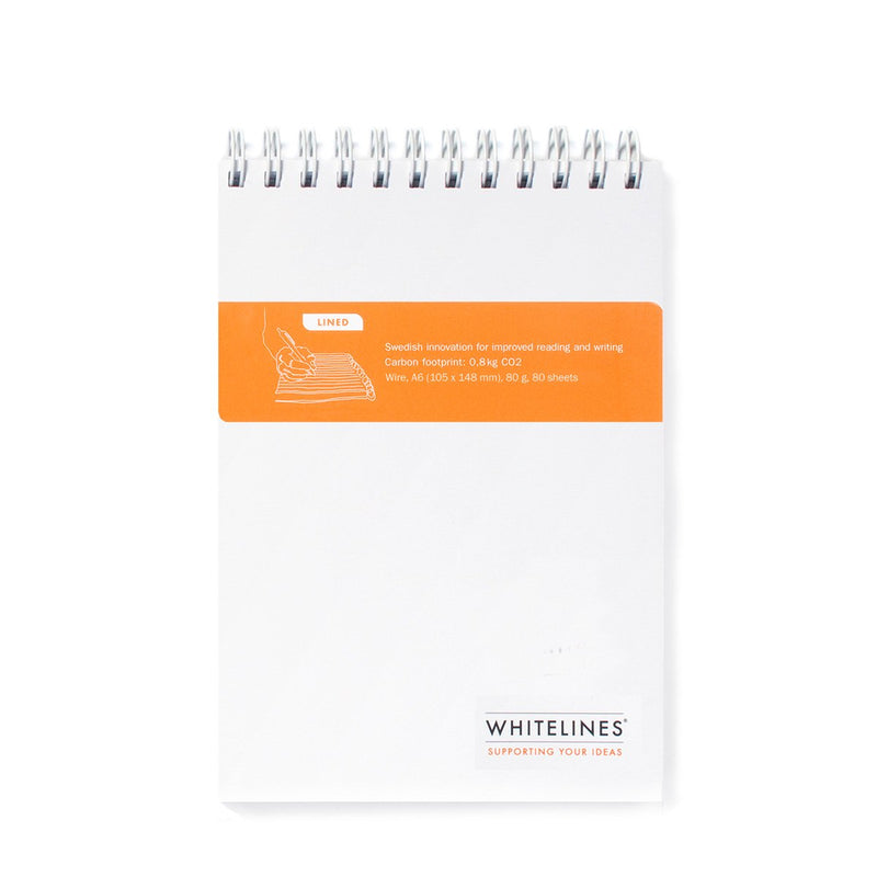 Whitelines - Wiretop A6 Notepad Lined