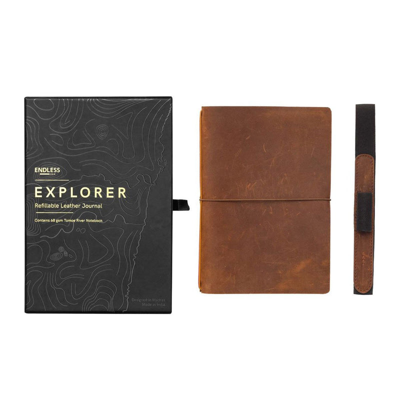 Endless Explorer Leather Refillable Journal