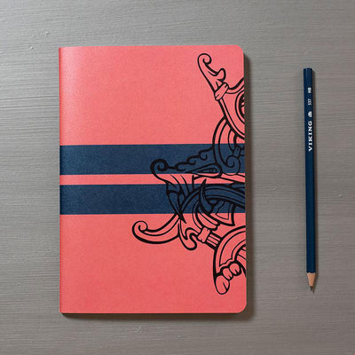 Viking A5 Ego Notebook - Aura Coral Midnight Blue
