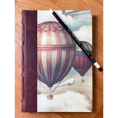 Bomo Art A5 Leather Bound Journal - Balloons
