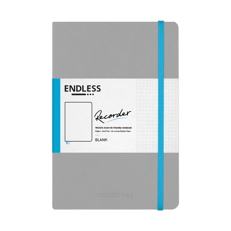 Endless Recorder Notebook - A5 Blank Mountain Snow Regalia