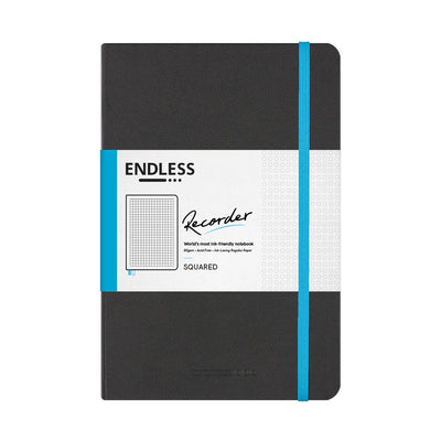 Endless Recorder Notebook - A5 Squared Black Regalia