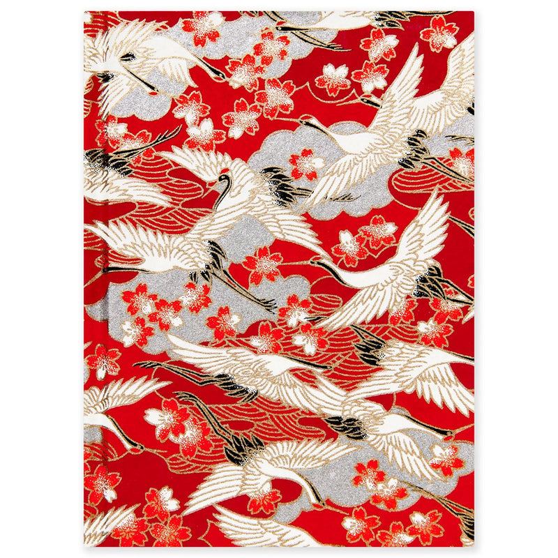 Esmie Pocket Notebook - Hardback Blossom Red Cranes