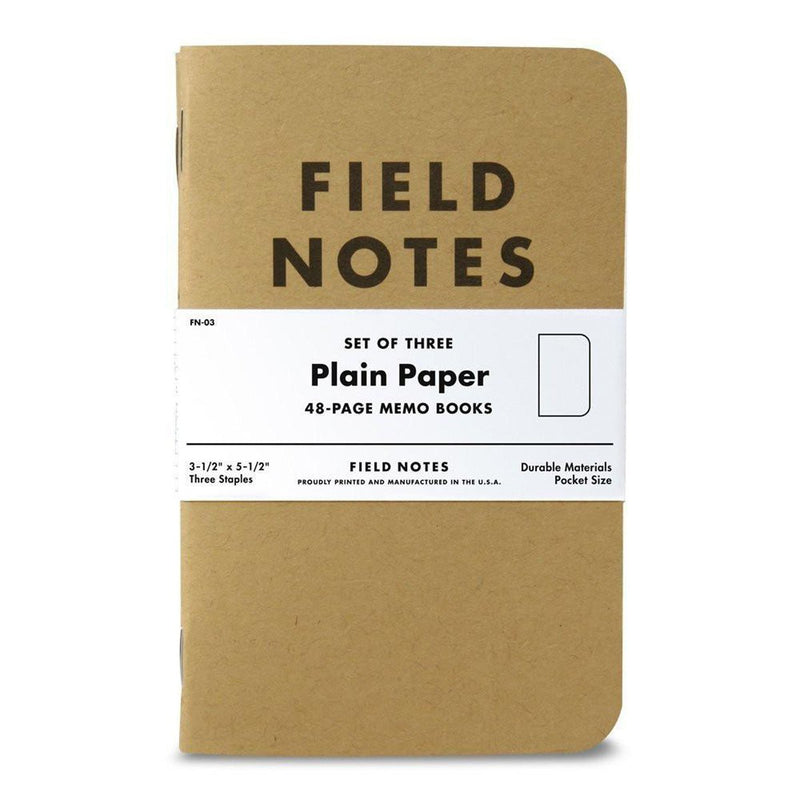Field Notes - Plain Set of 3