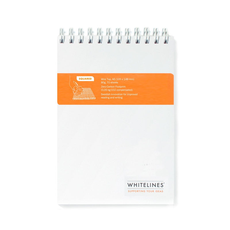 Whitelines - Wiretop A6 Notepad Graph