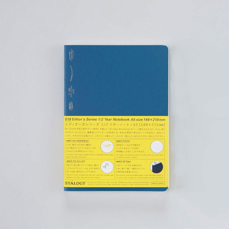 Stálogy A5 Half Year Notebook - Cobalt Blue