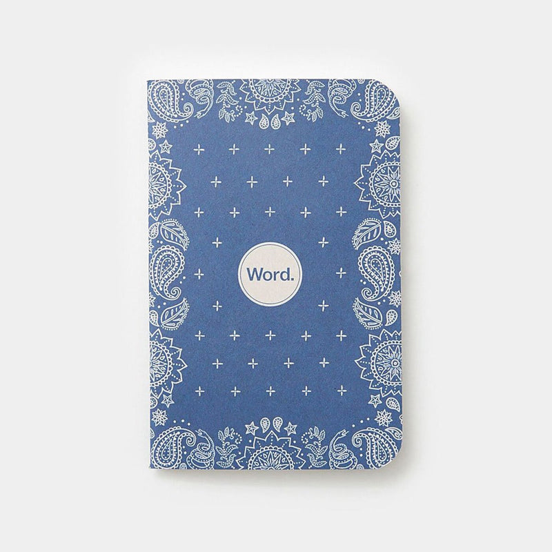 Word Notebooks - Blue Bandana- 3 Pack